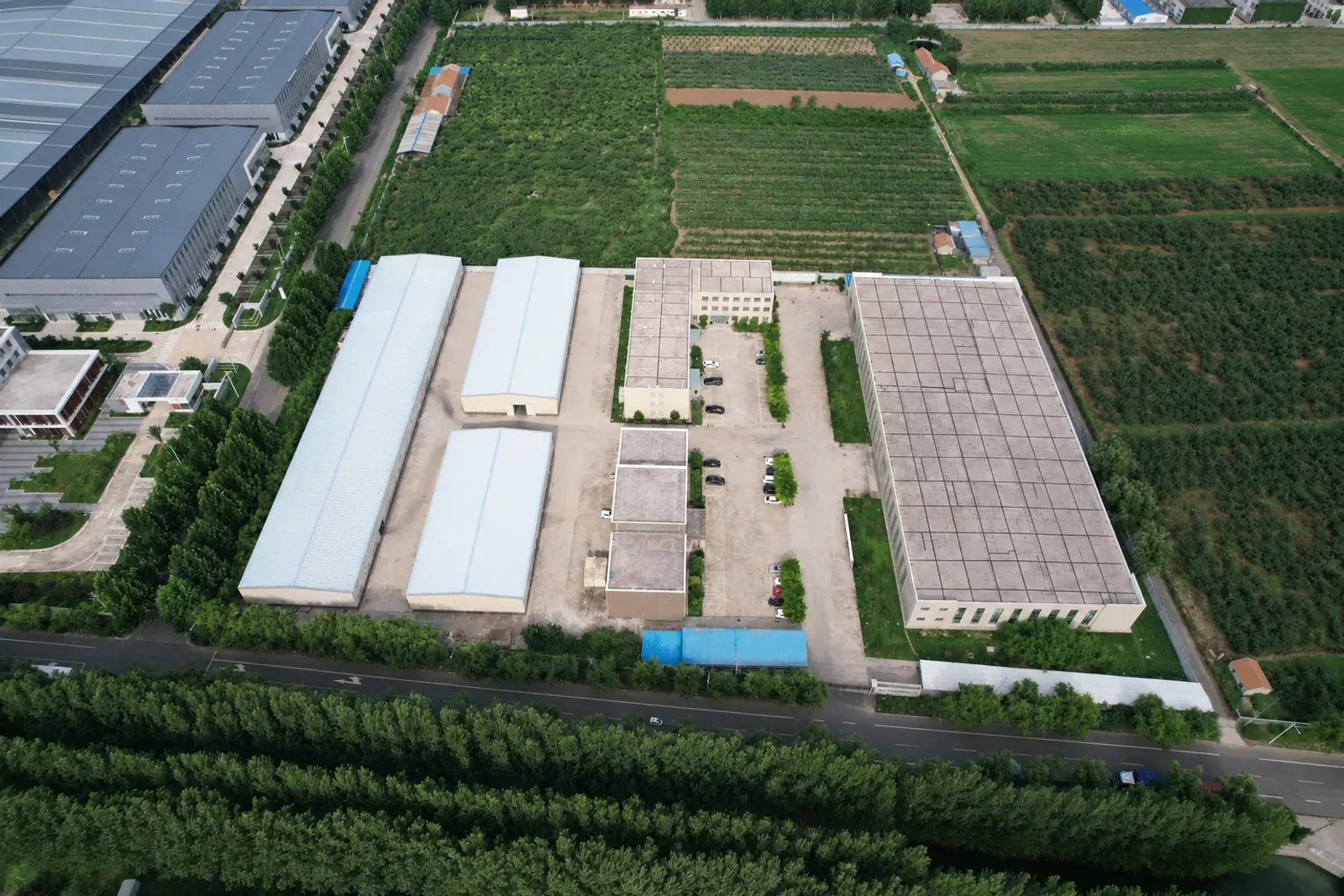 Aerial view of the Dreamelix production campus