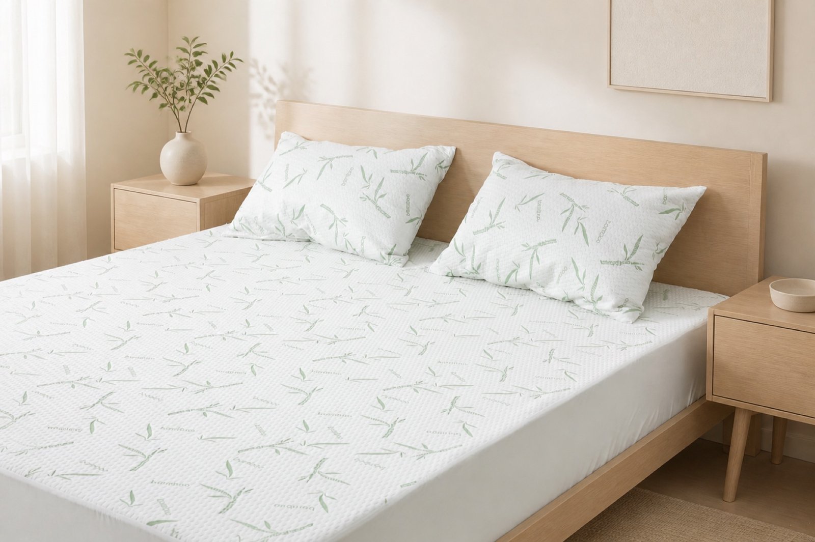 Full fitted profile of the Bamboo Jacquard waterproof mattress protector